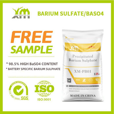 4.4 g/cm3 Sulfato de bário BaSO4 Pureza 98% Min Grau industrial